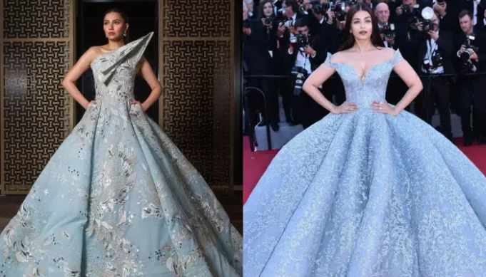 Mahira Khan Stuns In Ice-Blue Gown With Japan-Inspired Motifs Similar To Aishwarya Rai