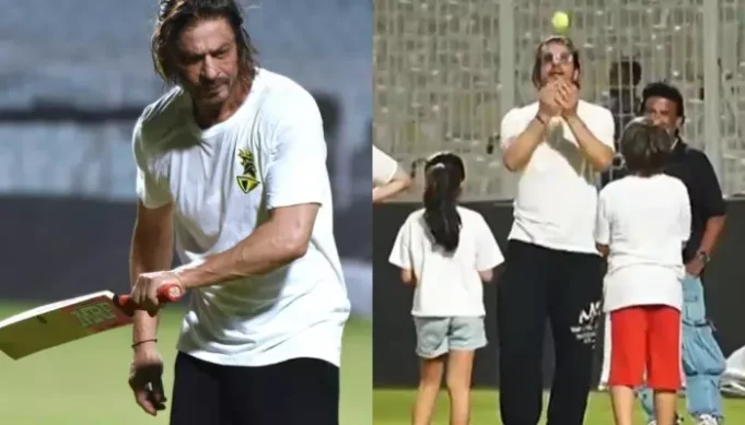 Shah Rukh Khan Teaches AbRam How To Catch A Ball At Eden Gardens, Pooja