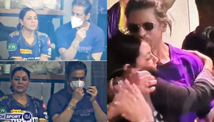 Shah Rukh Khan Plants A Kiss On His Wife, Gauri Khan
