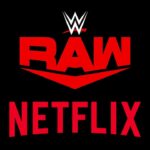 WWE Raw and Netflix logos on black background