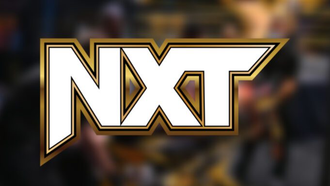 WWE NXT logo over stretcher