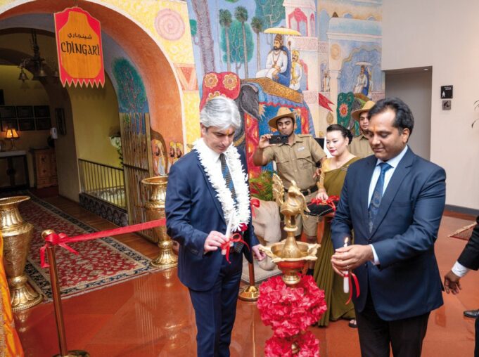 General Manager of Radisson Blu Hotel, Doha, Emre Kocamustafaogullari and Deputy Chief of Mission of the Indian Embassy, Sandeep Kumar, during the opening ceremony.