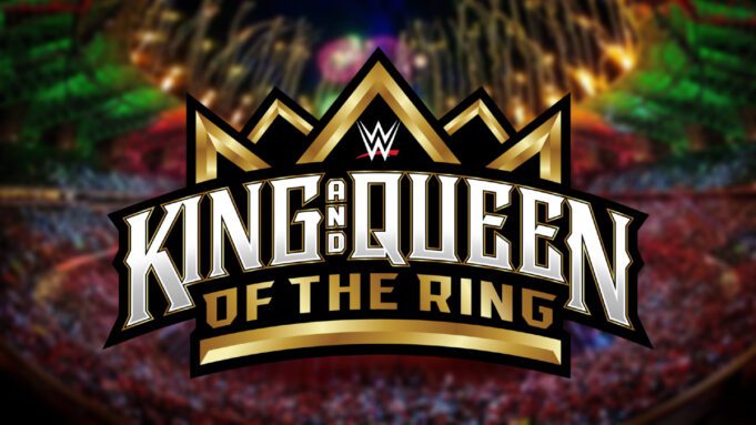 WWE King and Queen of the Ring logo over arena
