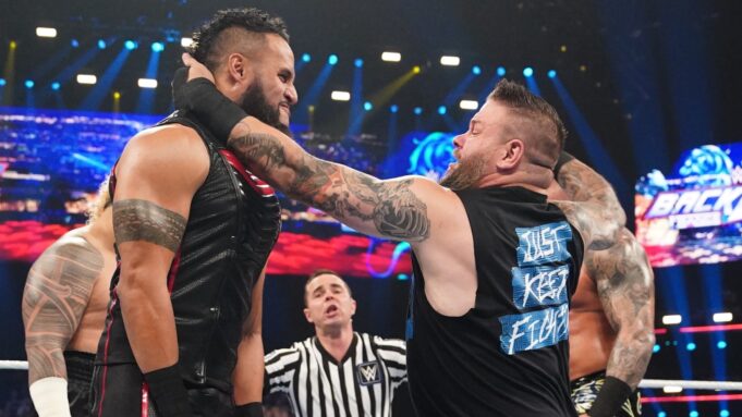 Tama Tonga and Kevin Owens at WWE Backlash