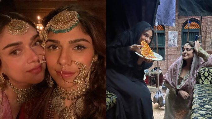Sharmin Segal shares pictures from the sets of Heeramandi