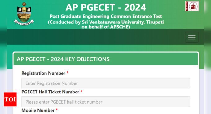 AP PGECET 2024 উত্তর কী, cets.apsche.ap.gov.in-এ উত্তরপত্র: সরাসরি লিঙ্ক এখানে- টাইমস অফ ইন্ডিয়া

