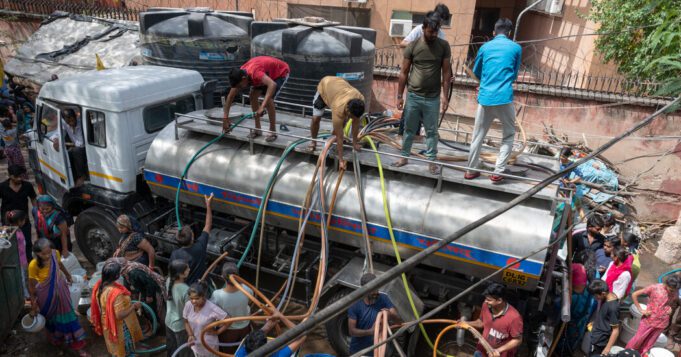 In Delhi's slums, life depends on water pipes and prayers

