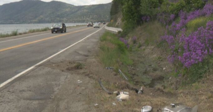 One person was killed in a crash on Highway 97 near Taoyuan-Okanagan on Monday night | Globalnews.ca

