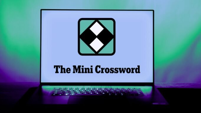 Image of the New York Times Mini Crossword logo shown on a computer screen.