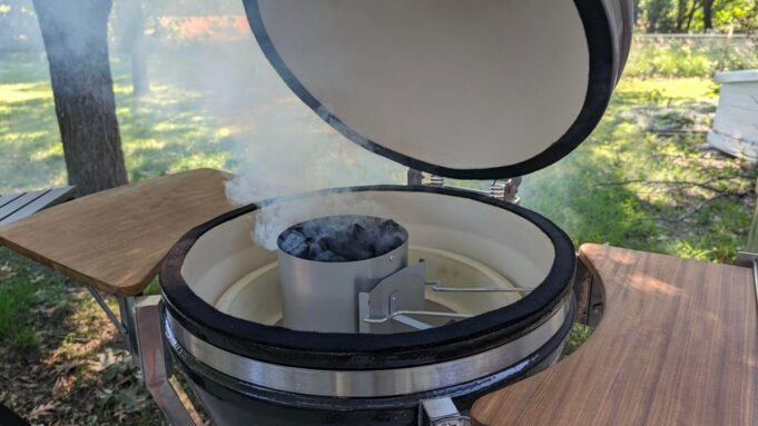 Charcoal starting in a NewAge Kamado grill