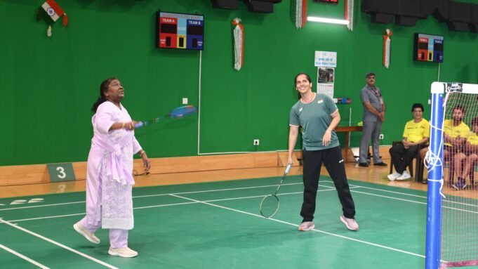 President Murmu Sania Nehwal Badminton