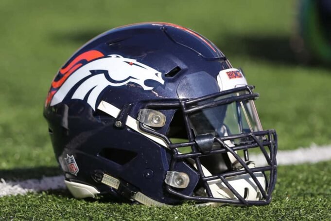 A Denver Broncos help during the game against the Denver Broncos and the Cincinnati Bengals on December 2nd 2018, at Paul Brown Stadium in Cincinnati, OH.